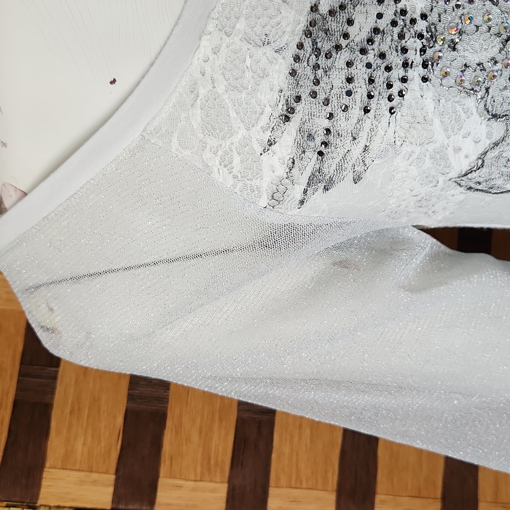Angels & Diamonds bling sheer top - Picture 5 of 16